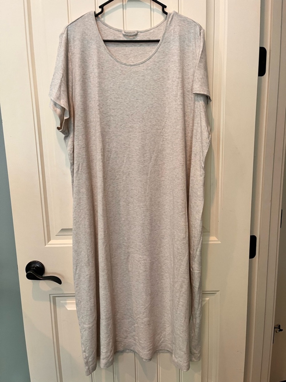 Lands End Dress 2X(20W-22W) Tan 100% Cotton Lounge Day Comfort Wear EUC Soft